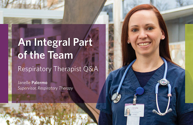 Header image of Janelle Palermo, Supervisor in Respiratory Therapy at UPMC Passavant