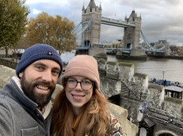 Elizabeth and Kevin at the Tower of London.