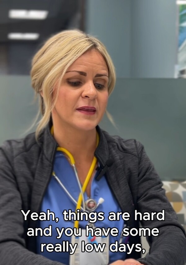 Nursing can be hard, but Kim hasn't forgotten the whole point 💜 Happy Nurses Week to our selfless, hardworking, compassionate team of nurses who are ensuring UPMC's patients are given the life-changing care they need.