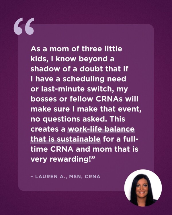 When it comes to her career as a CRNA, Lauren appreciates how UPMC not only provides an engaging and educational environment, but also the opportunity to put her family first."I enjoy the variety and always having to ‘stay on my toes,’ constantly educating myself and collaborating with others to be able to do a multitude of cases. The CRNAs that work here are fantastic and are always here to answer any clinical or case-related question. It is the perfect combination of feeling very challenged, while simultaneously supported...Hands down, the main reason I stay is the amazing CRNAs I work with and the work family we have created. I get to work with amazing and skilled professionals who will always be there for each other, encourage and support one another."

Are you a busy CRNA seeking a career where you can thrive professionally and personally? UPMC is here to offer you an opportunity that allows for both! Explore CNRA roles today through the link in our profile.